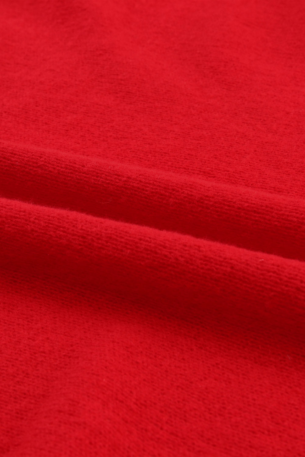 Pull rouge à col roulé et manches chauve-souris « Joyeux Noël »