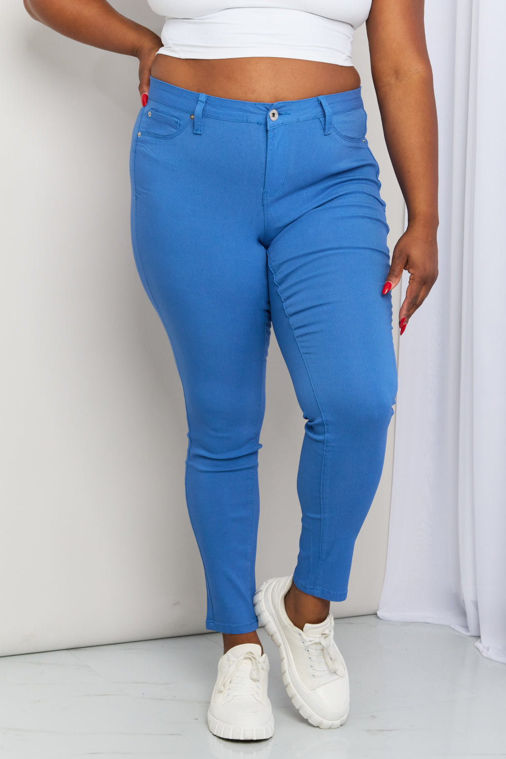 YMI Jeanswear Kate Jean skinny hyper-extensible taille mi-haute bleu électrique