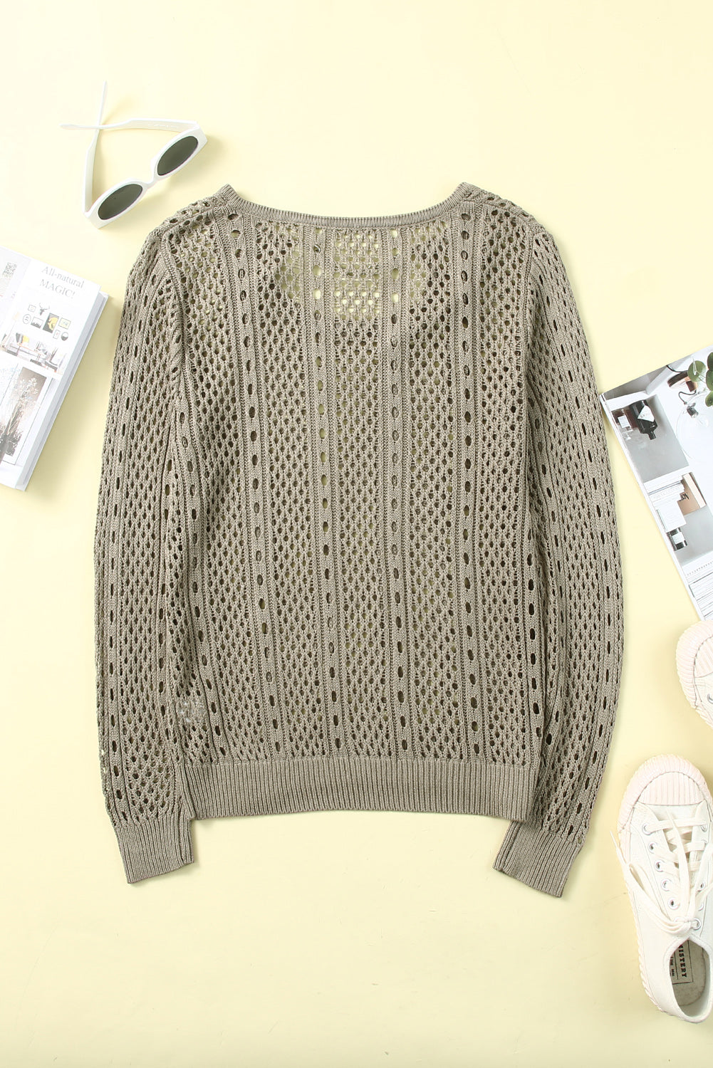 Pull ajouré à détails de chaîne