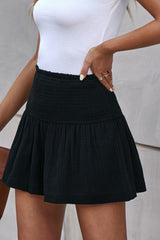 Culotte-Shorts mit gesmoktem Bund
