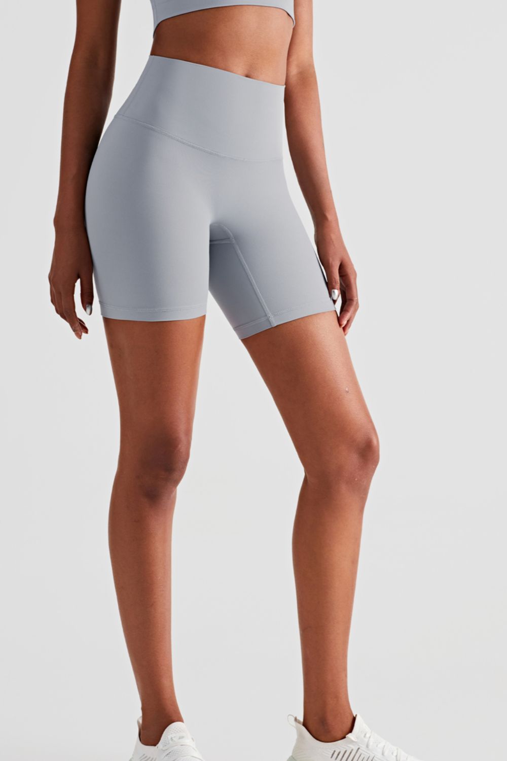 Bikershorts mit hohem Bund und elastischem Bund