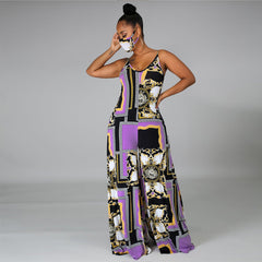 Backless Sling Wide Leg Casual Jumpsuit