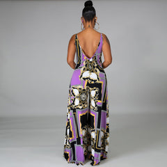 Backless Sling Wide Leg Casual Jumpsuit