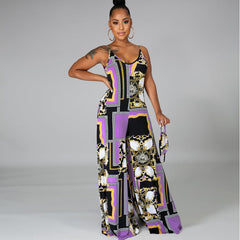 Backless Sling Wide Leg Casual Jumpsuit