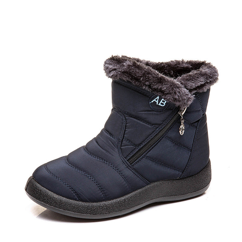 Taille femme hiver chaud fermeture éclair latérale coton léger