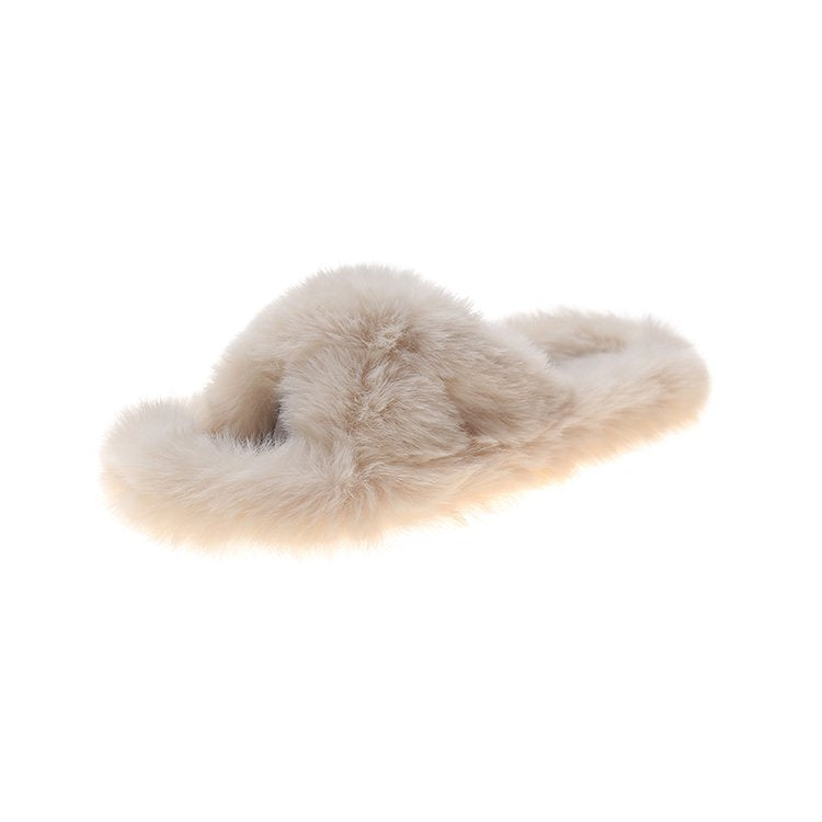Women's Cross Fluffy Outside Wear Warm