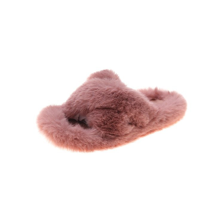 Women's Cross Fluffy Outside Wear Warm
