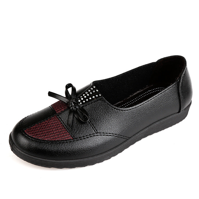 Attractive Women's Pumps Flat Elderly Slip-on