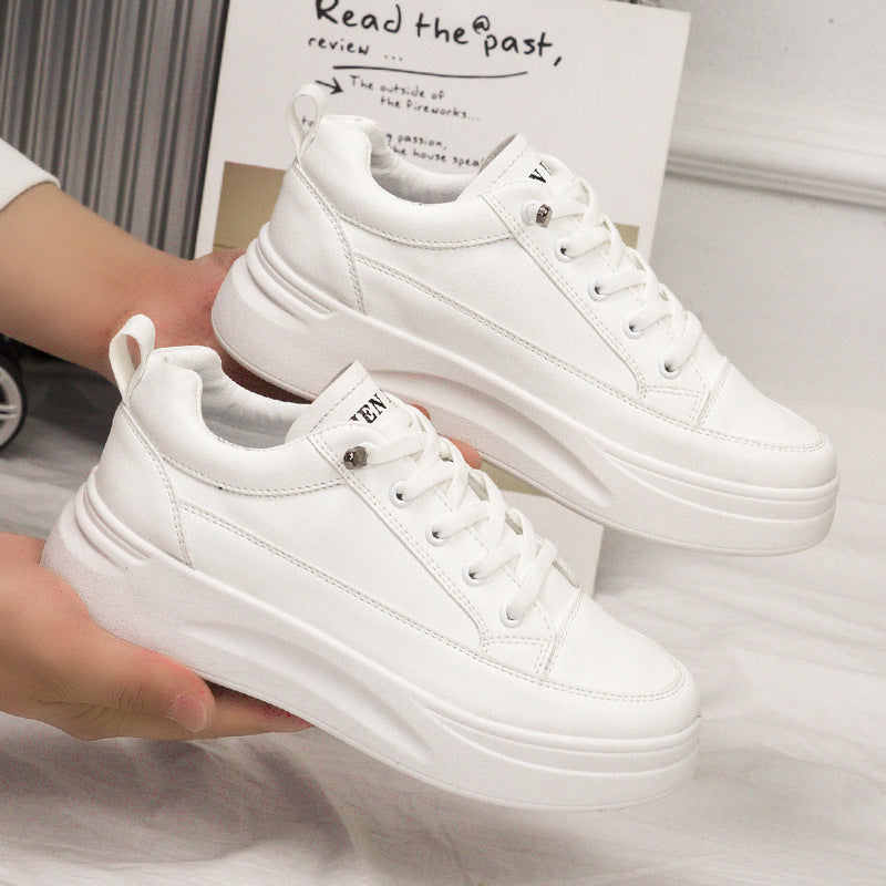 Trendy Comfortable Durable Women's Platform White