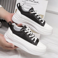 Trendy Comfortable Durable Women's Platform White