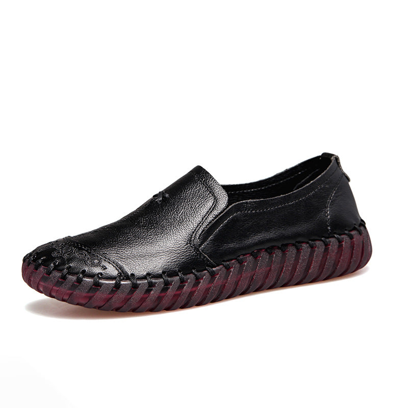 Chaussures en cuir respirantes et confortables pour grand-mère