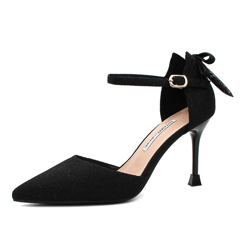 Women's High Autumn Graceful Bow Hollowed