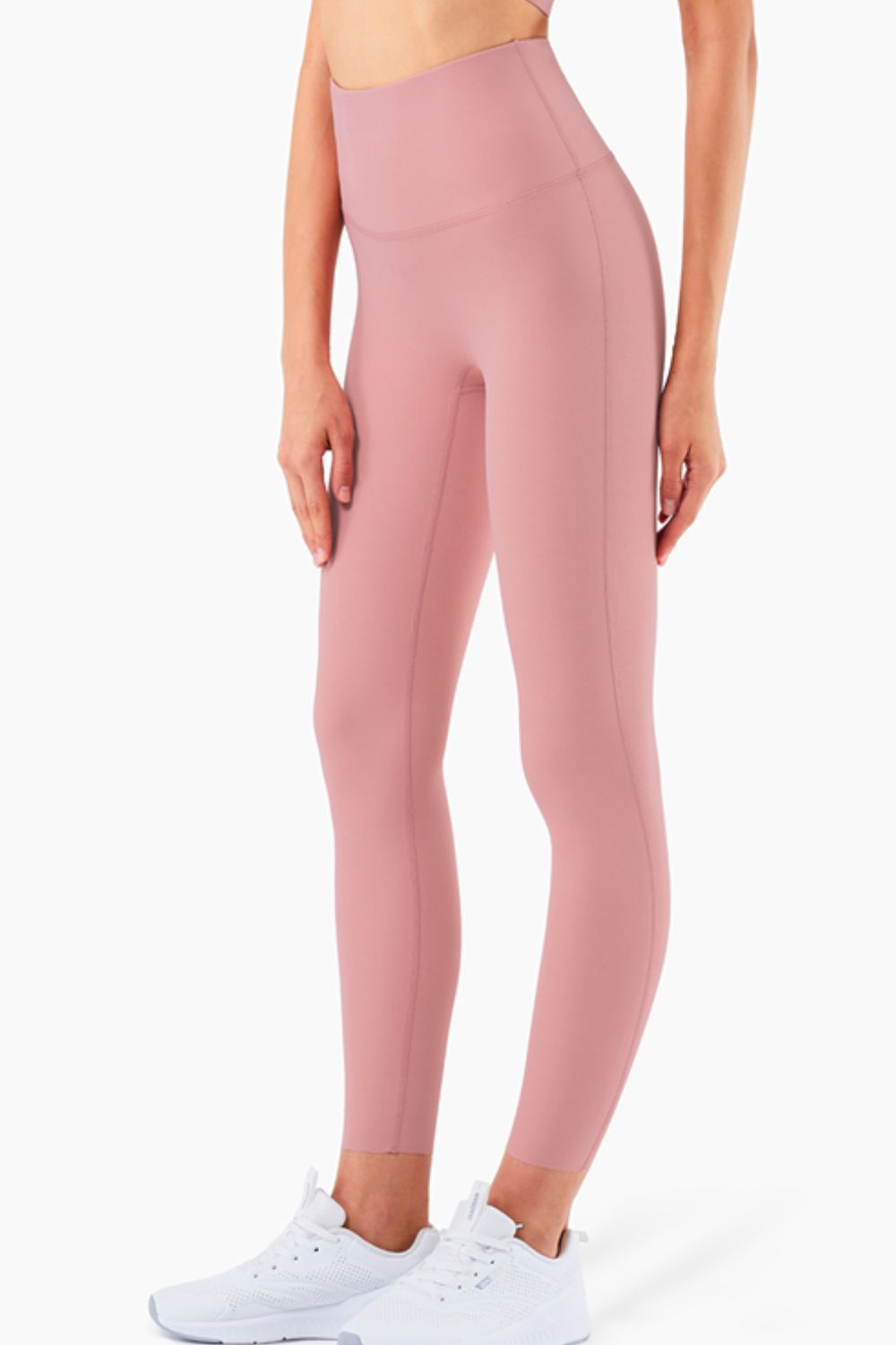 Nahtlose Yoga-Leggings mit hoher Taille und Knöchellänge