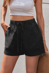Shorts mit Kordelzug und elastischer Taille