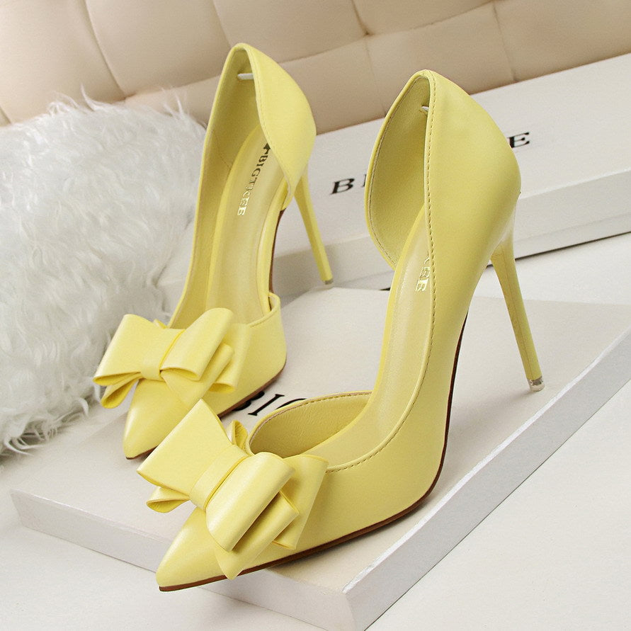Styleable Sweet Bowknot High Stiletto Shallow
