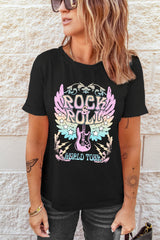 T-Shirt mit Rock- und Roll-Grafik