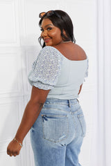 Body HEYSON à encolure dégagée et à petites fleurs, taille réelle