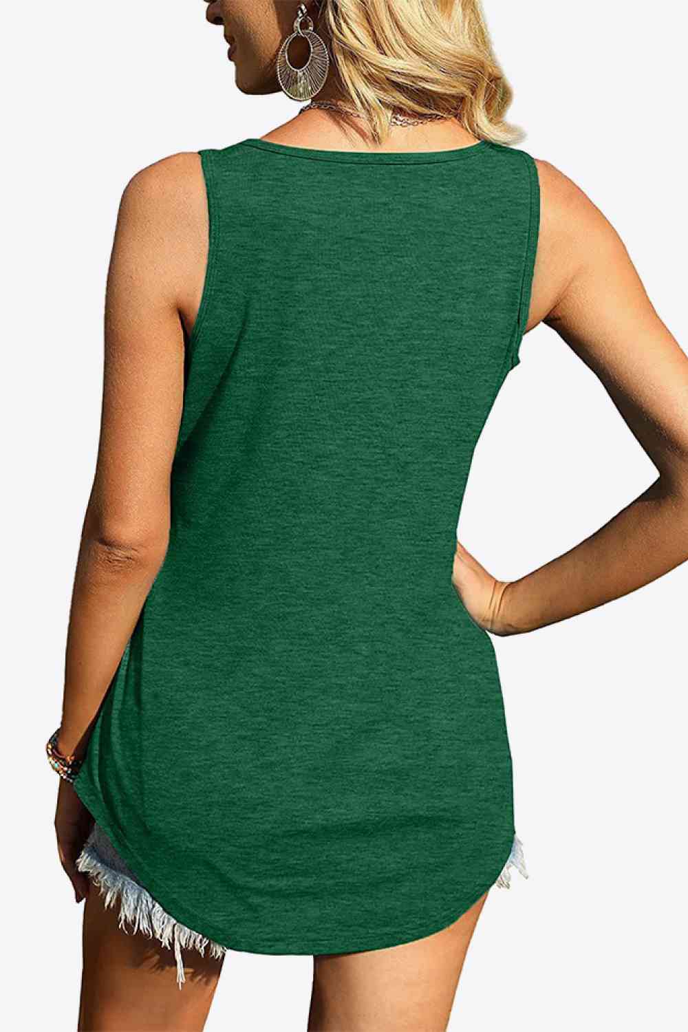 Tanktop mit abgerundetem Saum und quadratischem Ausschnitt