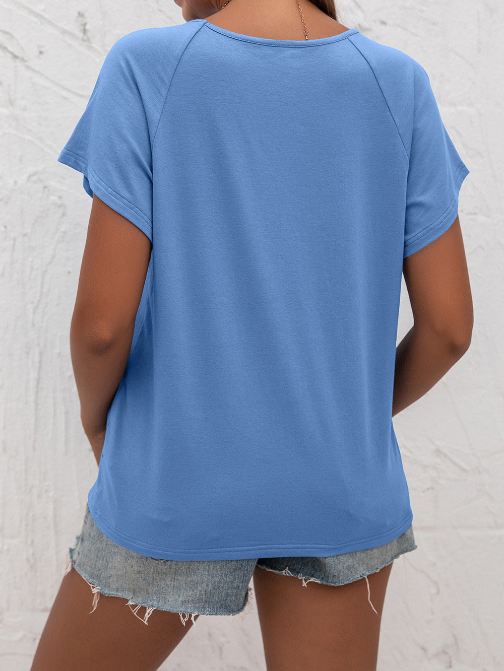 T-shirt à col rond découpé