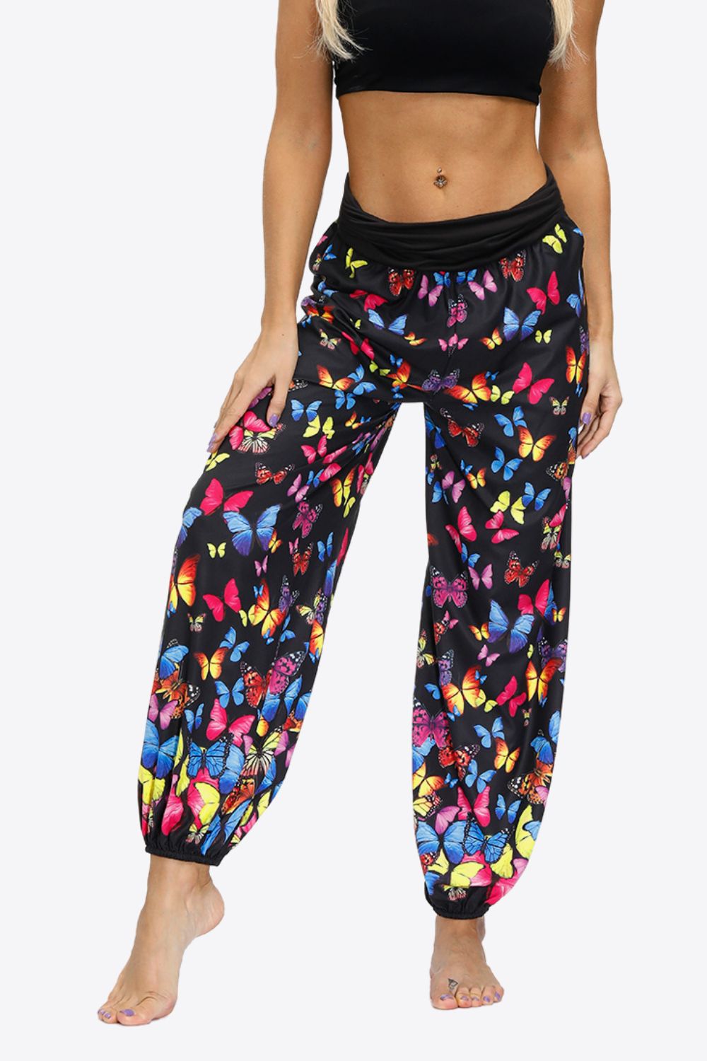 Pantalon long à jambes larges imprimé surdimensionné