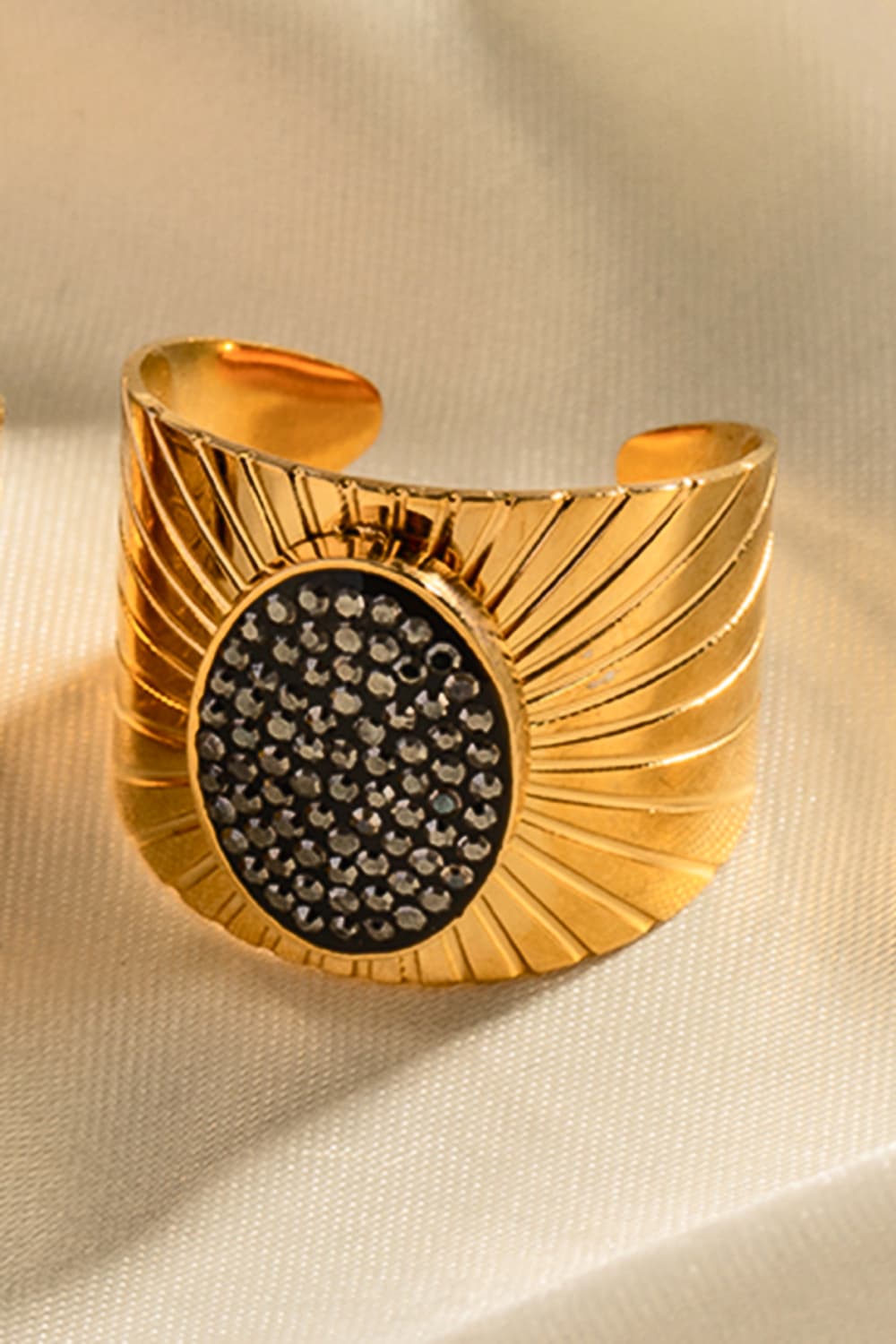 Wide BStainless Steel Open Ring