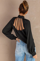 Chemise à col noué et bretelles dans le dos