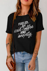 FUELED BY ICED COFFEE ANXIETY Graphic Tee