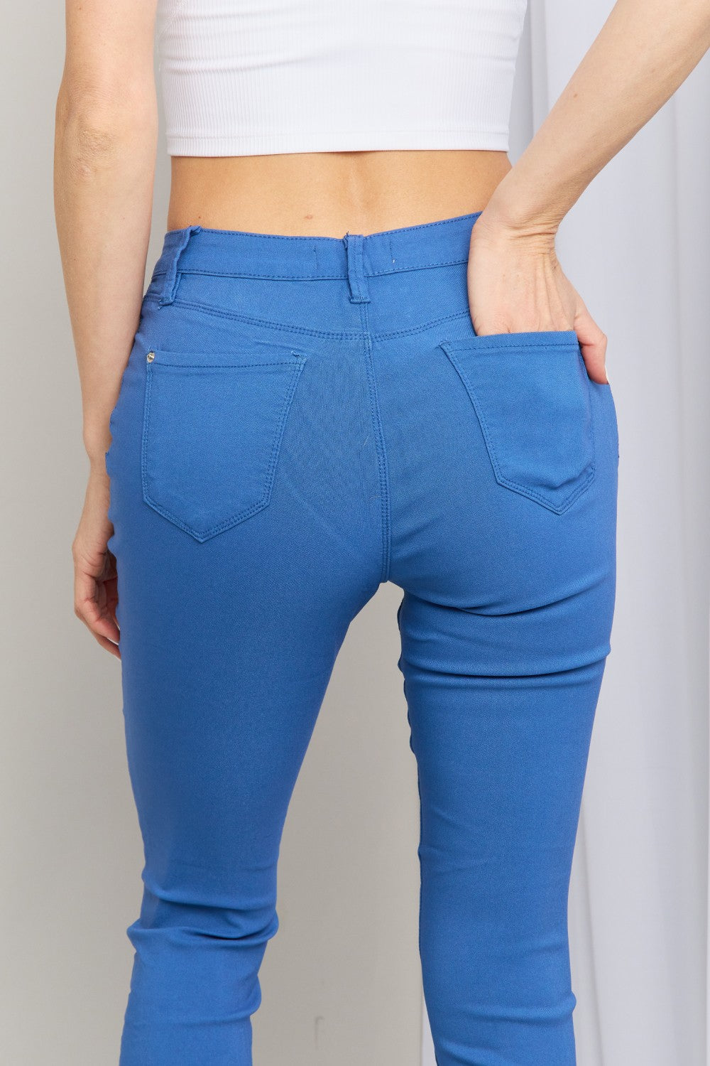 YMI Jeanswear Kate Jean skinny hyper-extensible taille mi-haute bleu électrique