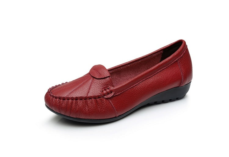 Comfortable Cowhide Pumps Soft Bottom Surface