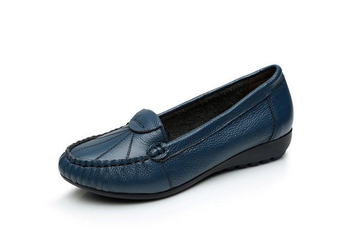 Comfortable Cowhide Pumps Soft Bottom Surface