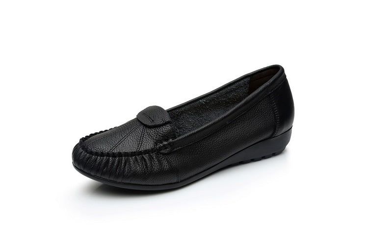 Comfortable Cowhide Pumps Soft Bottom Surface