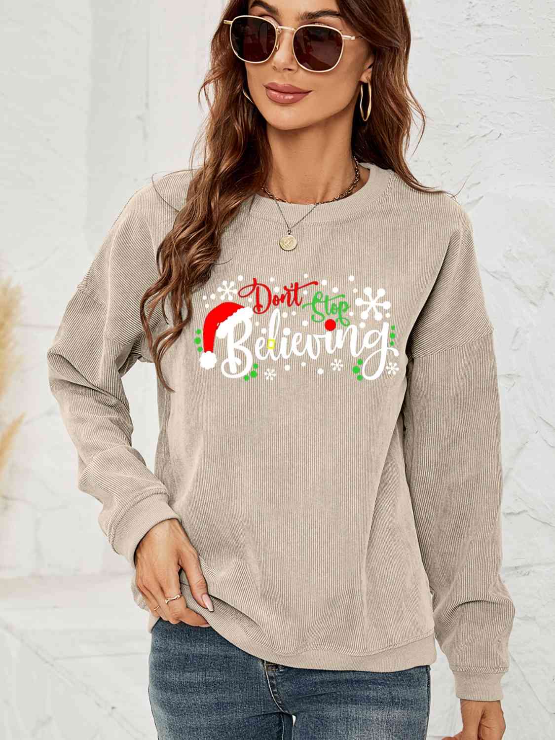 Sweat-shirt graphique DON'T STOP BElieving