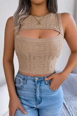 Ärmelloses Stricktop mit Cut-Outs