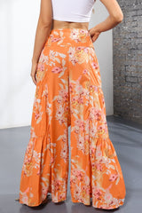 Culotte taille haute nouée imprimée