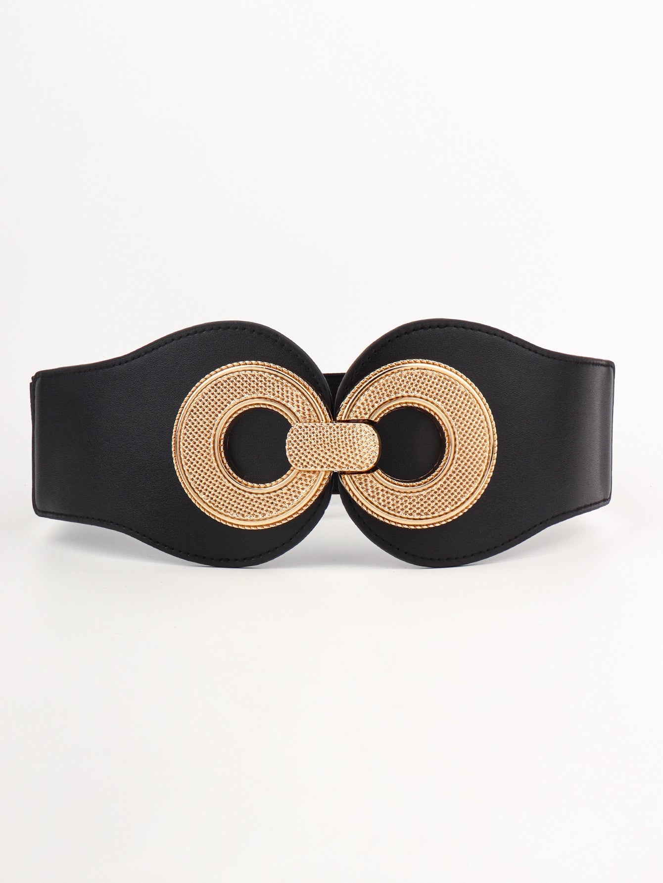 Ceinture élastique en PU avec boucle en alliage