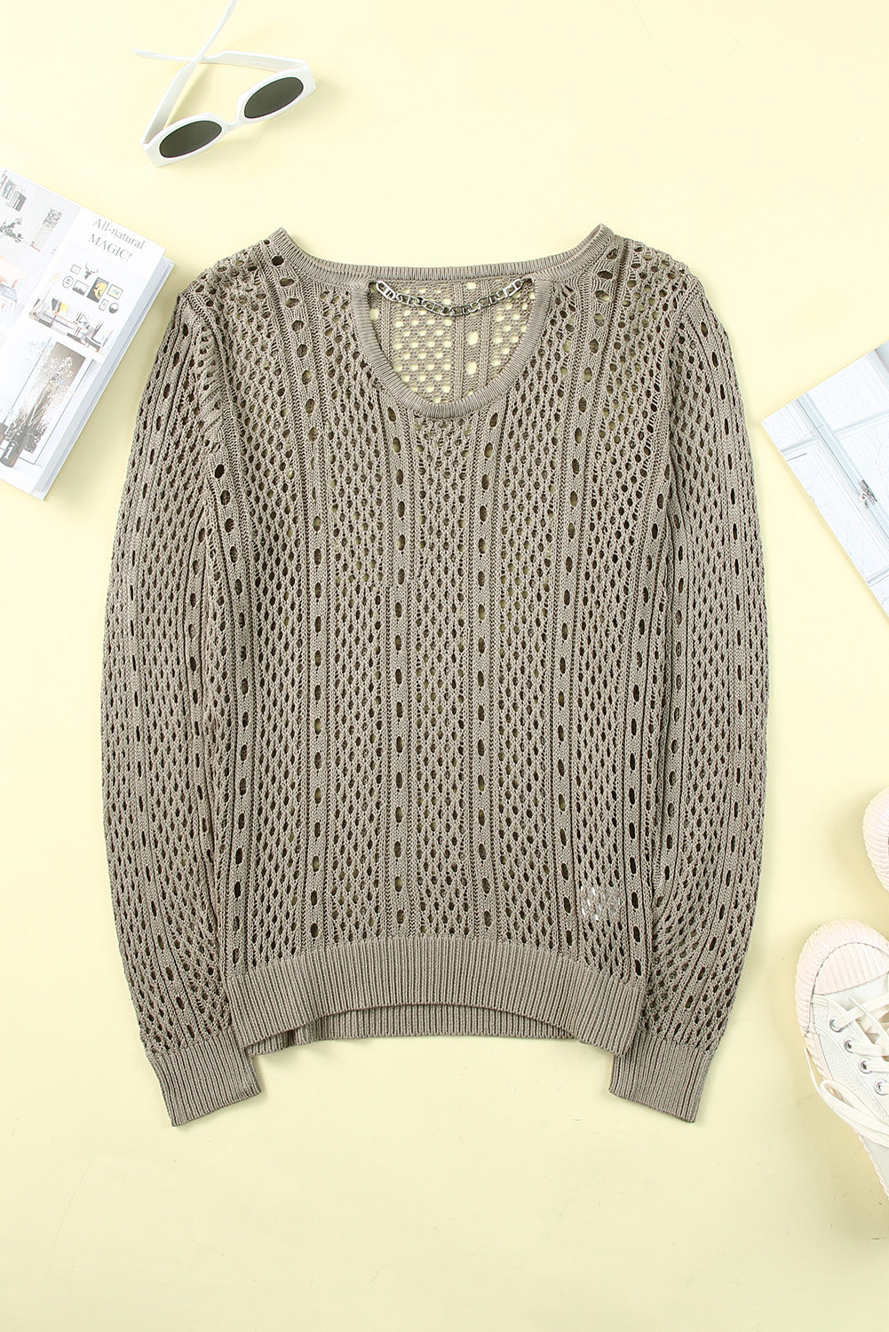 Pull ajouré à détails de chaîne