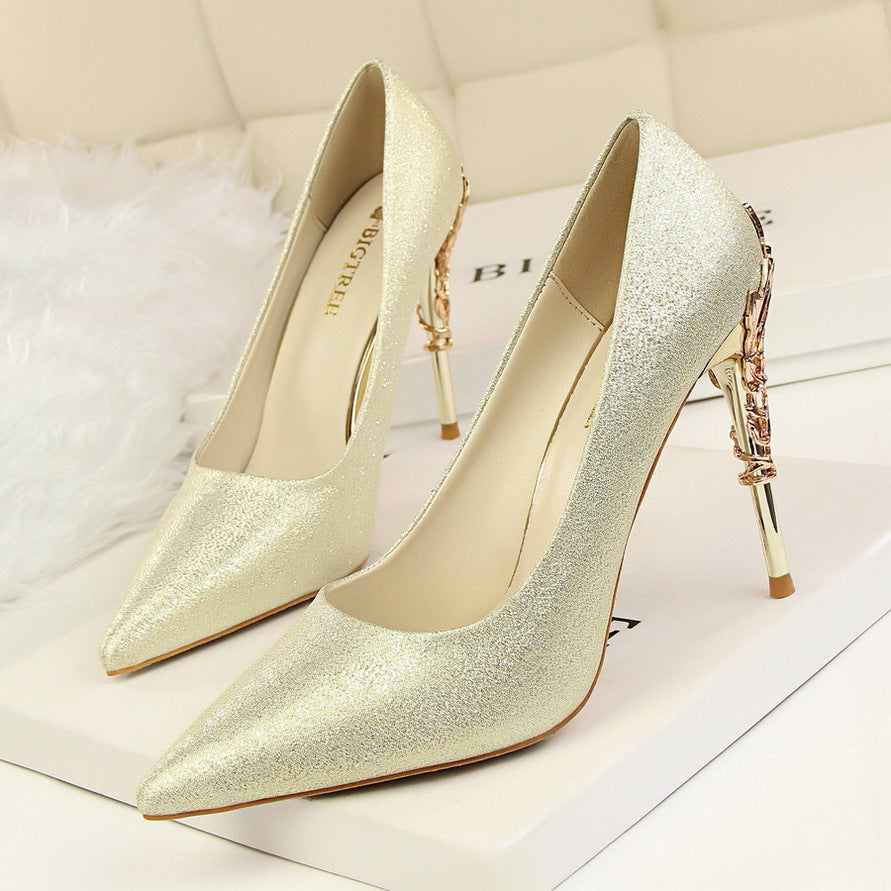 Koreanische Stiletto-Absätze aus Metall für Damen