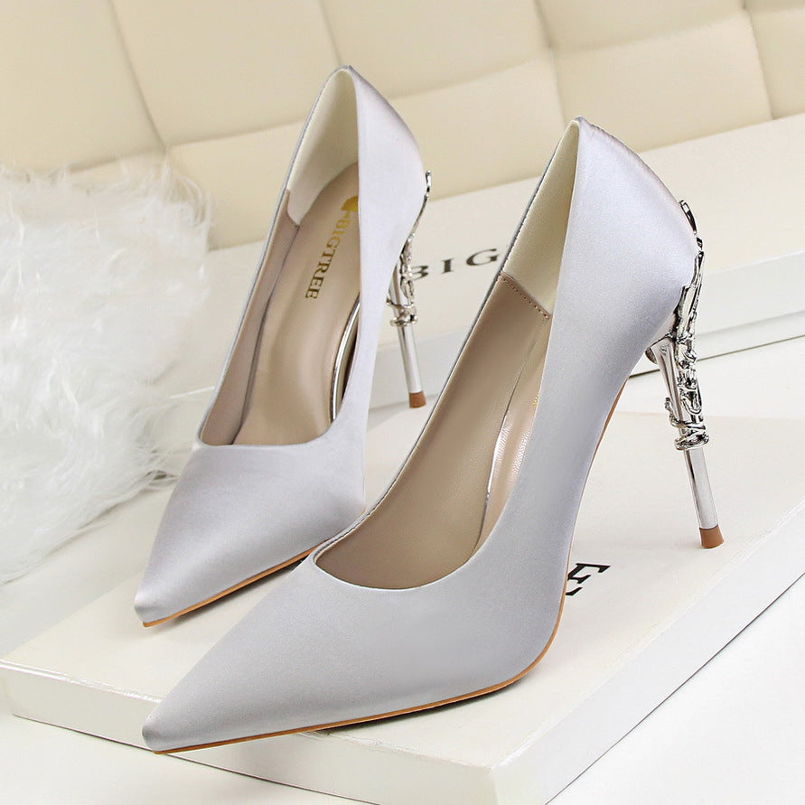 Koreanische Stiletto-Absätze aus Metall für Damen