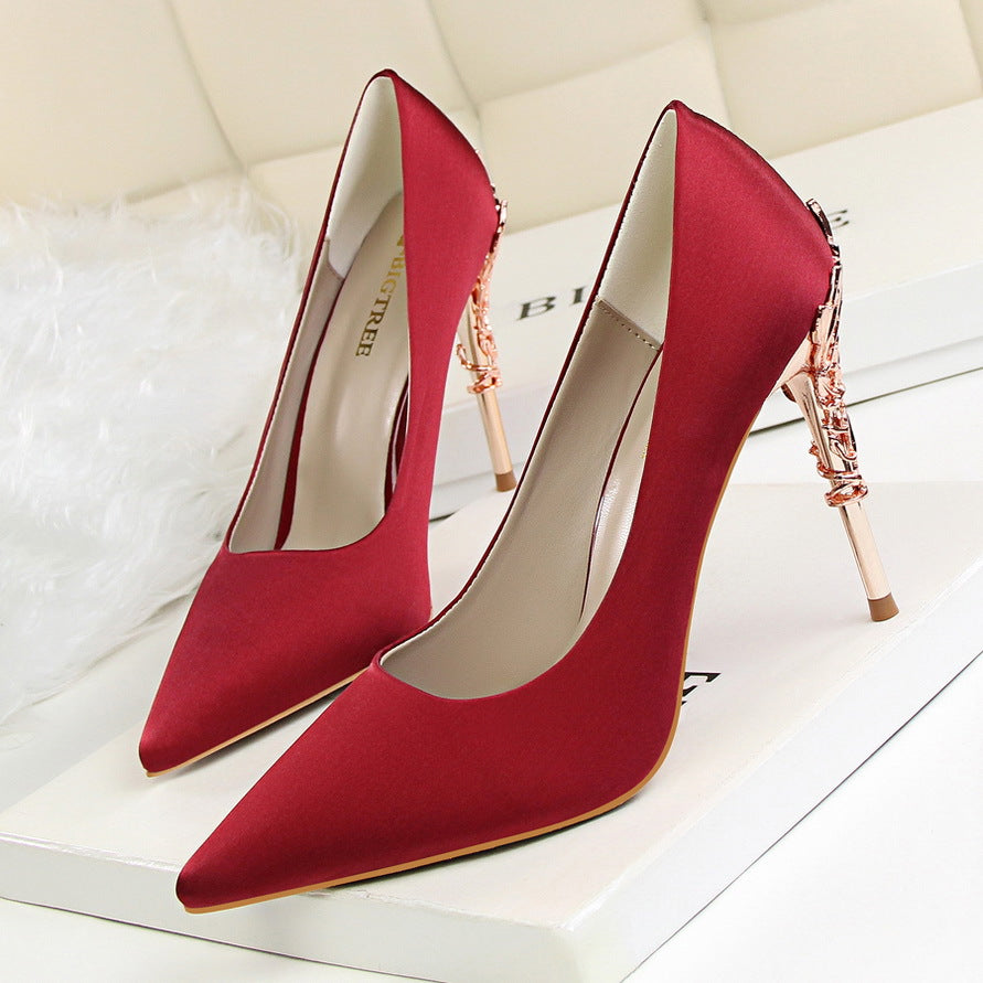 Koreanische Stiletto-Absätze aus Metall für Damen