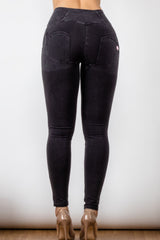 Jean skinny long taille haute