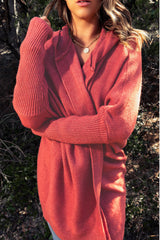 Dolman Sleeve Hooded Cardigan