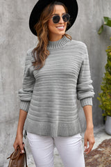 Crewneck High-Low Sweater