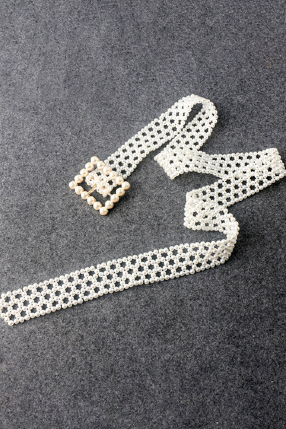 Ceinture en alliage avec boucle en perles