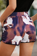 Bedruckte Shorts mit Kordelzug in der Taille und Taschen