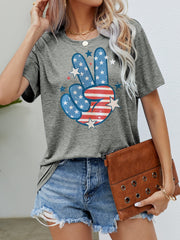 US Flag Peace Sign HGraphic Tee