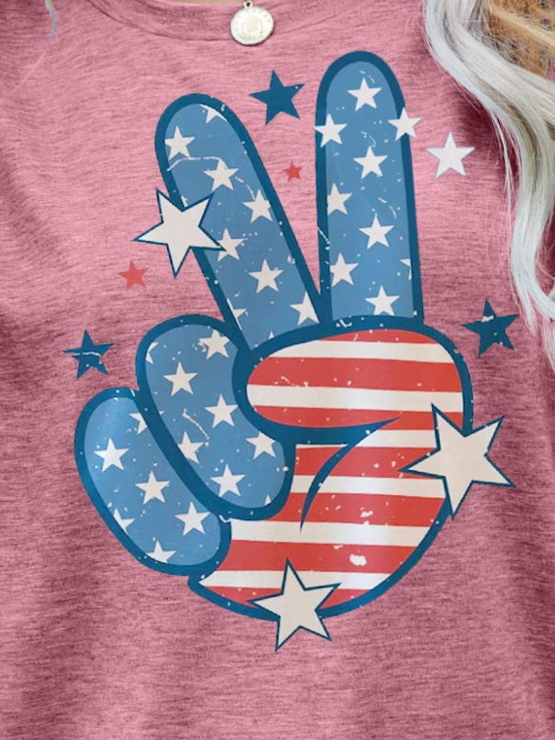 US Flag Peace Sign HGraphic Tee