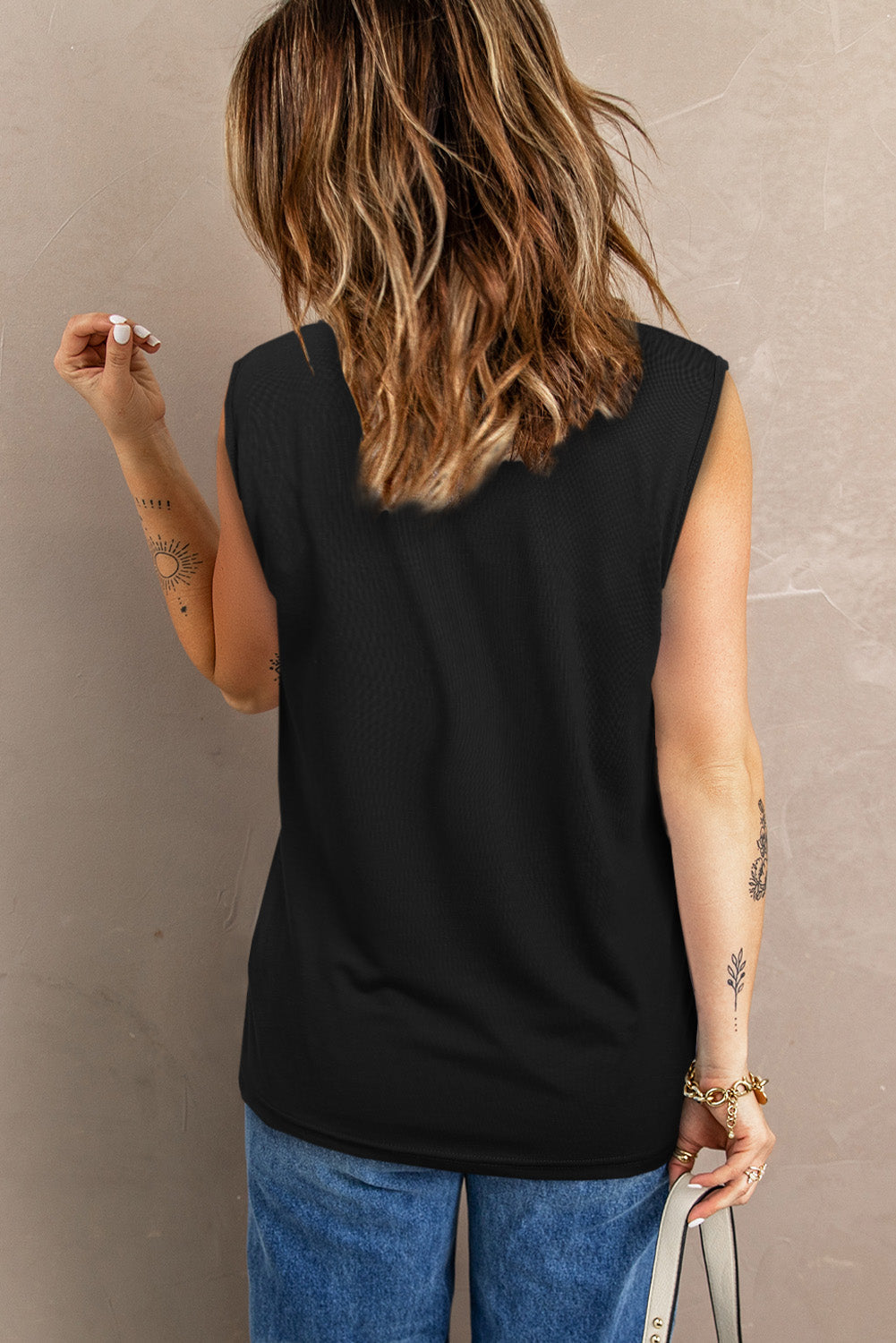 Tanktop mit Rundhalsausschnitt und Used-Look