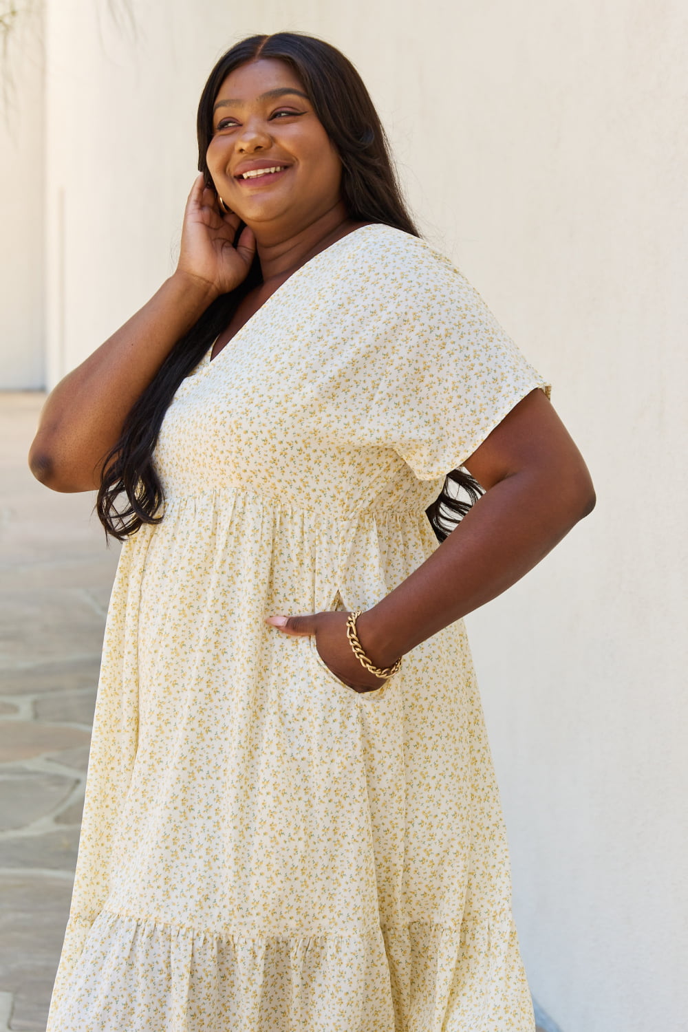 Robe mi-longue à manches kimono HEYSON pour bébé, taille adulte, couleur crème