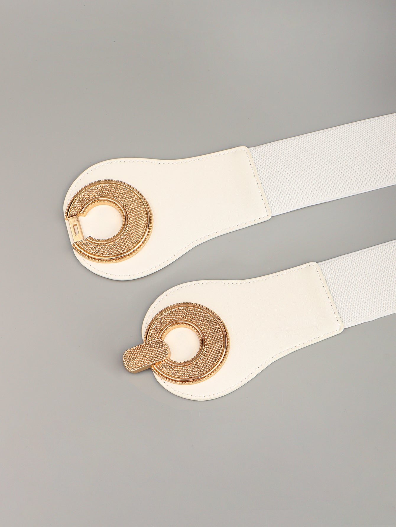 Ceinture élastique en PU avec boucle en alliage