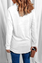 V-Neck Dropped Shoulder Top